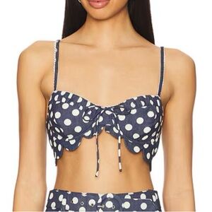 ISO! For Love & Lemons Dolly Denim Dot Bra Top in Indigo
For Love & Lemons